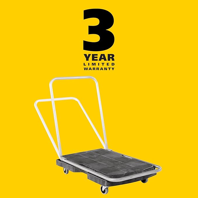 Rubbermaid Commercial Products Convertible Folding Utility Dolly/Cart/Platform Truck with wheels, 250 lbs Capacity, for Moving/Warehouse/Office