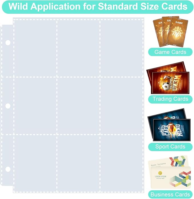 900 Pockets Trading Card Binder, PU Cover Zipper Card Collection Album, Sturdy Card Folder Holder for MTG, TCG, Game Cards, Sports Cards