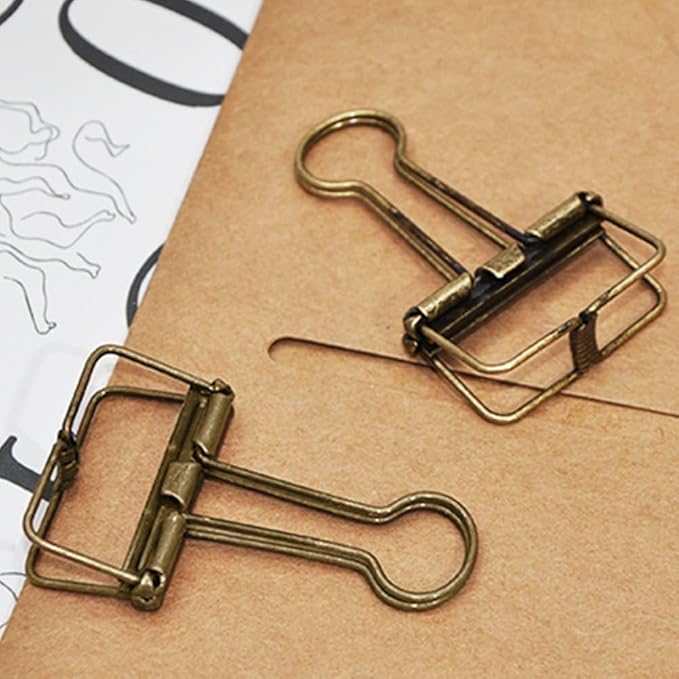 Small Binder Clips, 36 Pack, 3/4 Inch, Standard 19mm, Hollow Out Black, Capacity 0.31 Inch, Fold Clamp, Wire Clip, Paper Clips, Office Clips, School & Home Use