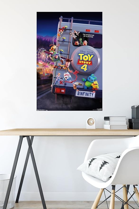 Trends International Disney Pixar Toy Story 4 - Final One Sheet Wall Poster, 22.375" x 34", Premium Poster & Mount Bundle