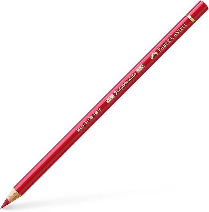 Faber Castel Polychromos Colored Pencils, 219, Deep Scarlet Red, Pack of 6
