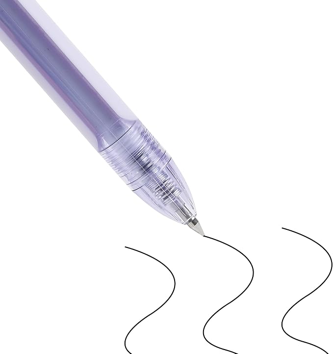 Mr. Pen- Gel Pen Set, 12 Pack, Pastel Purple Barrels, 1 x Aesthetic Highlighter, 0.5mm Purple Pens with Black Ink