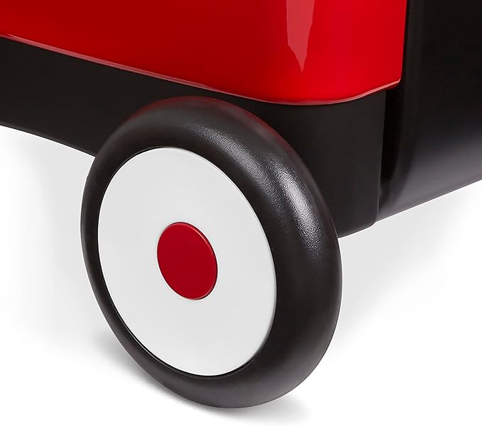Radio Flyer My 1st Wagon 2-in-1 Walker & Pull Wagon with Bubbles and Chalk for Toddlers Ages 1-4, Red Amazon Exclusive