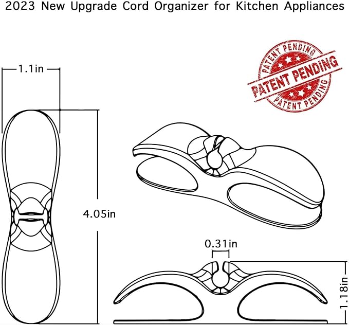 Cord Organizer for Kitchen Appliances - Black