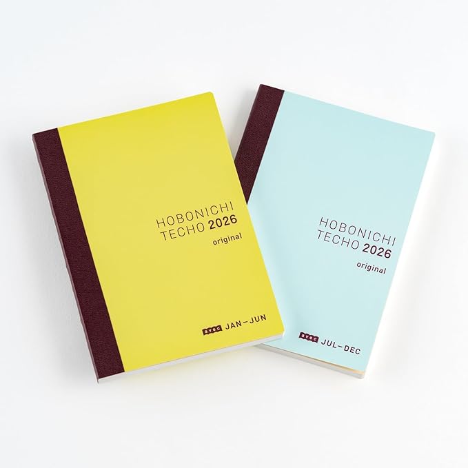 Hobonichi Techo 2026 Original Avec Books – A6, Daily, 6-month x 2-Book Set (Jan Start), Japanese, Planner