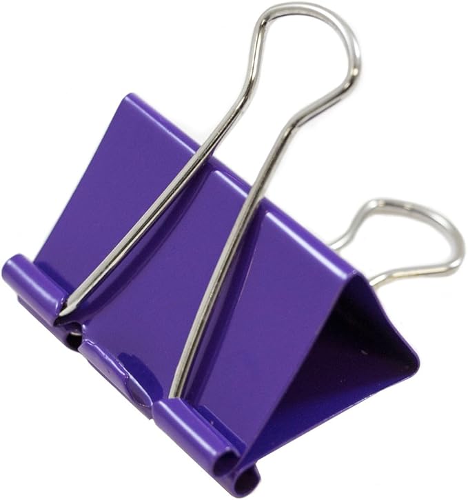 JAM PAPER Colorful Binder Clips - Large - 1 1/2 Inch (41 mm) - Assorted Binderclips - 6 Packs of 12