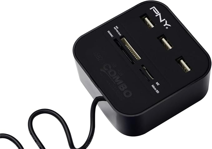 PNY Multi-Slot USB & Flash Card Reader (P-UBSDRDR21K-RF)