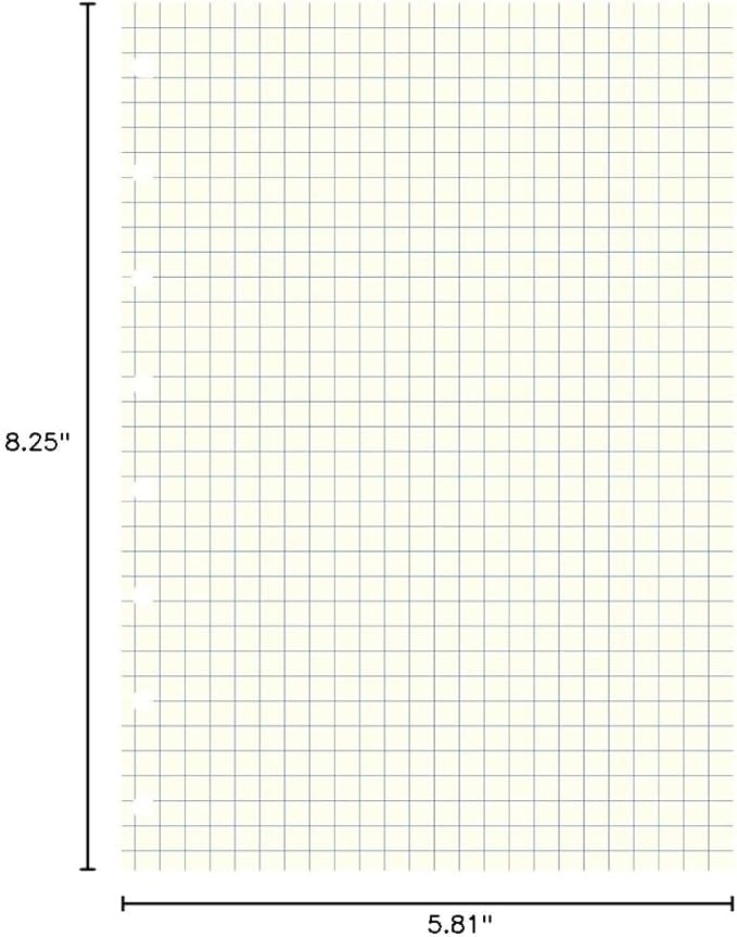 Filofax Notebooks A5 Quad Journal Refill, Movable, 8 1/4 x 5 13/16 inches, 32 Cream Sheets Fits Filofax Refillable A5 (B152905U)