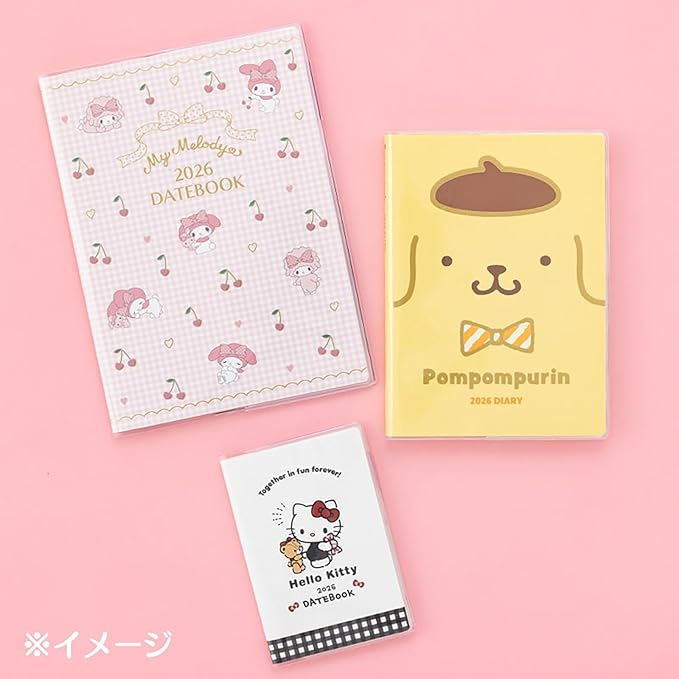 Sanrio Pocket Date Book 2026 Hello Kitty Paper Starts in October Compact Size Notebook Diary 622915