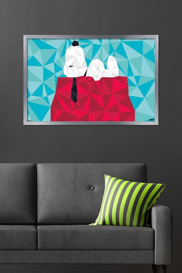 Peanuts: Astronomy-Geometry - Snoopy Wall Poster, 34L" x 22.4W", Silver Framed Version