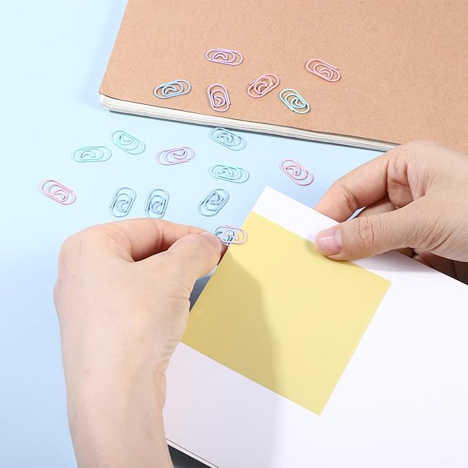 100 Pcs Moon Paper Clips Mini Moon Shaped Small Metal Journaling Clamps Color Decorative Paper Clips Cute for Women Document Note Sorting and Organizing