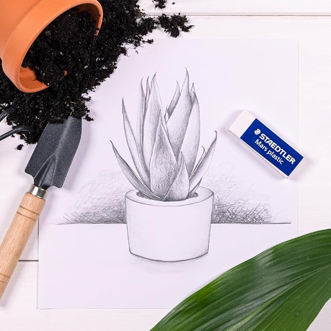STAEDTLER Mars Plastic Vinyl Erasers (4-Pack), White Erasers for Clean & Precise Results - Latex-Free, Minimal Crumbling, Made in Peru