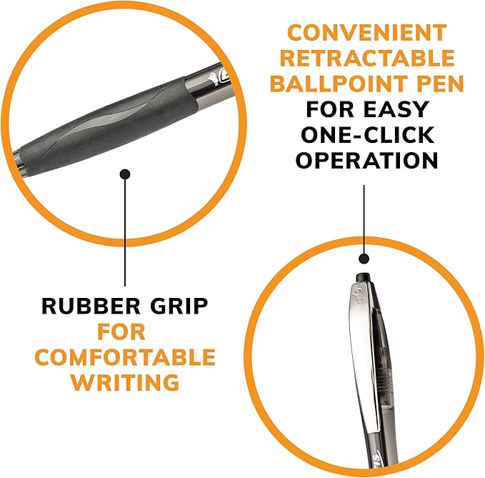 BIC Glide Black Retractable Ballpoint Pens, Medium Point (1.0mm), 12-Count Pack, Ultra Smooth Writing Black Pens