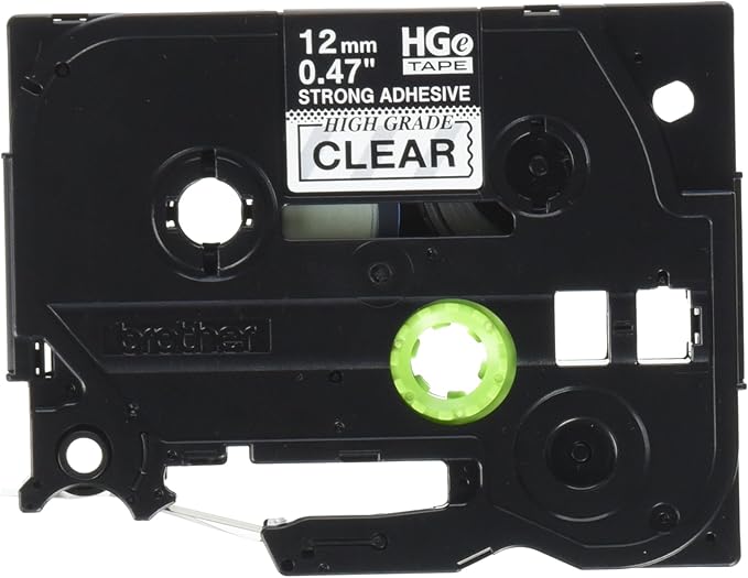 Brother HGES1315PK Black on Clear Extra-Strength Adhesive Label Tape