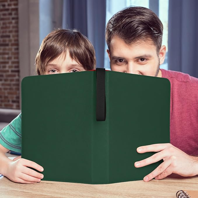 9 Pocket Card Binder, Premium Zip Trading Card Binder, 720 Double Sided Pocket PU Card Collection Binder, Collector Card Album, Card Folder for MTG, TCG, Sports Cards, Game Cards (DARK GREEN)