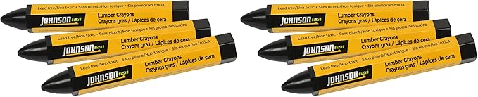 Johnson Level 40-0656 Black Lumber Crayons - 3/Pack (Pack of 2)