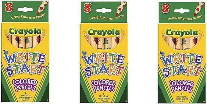 Bulk Buy: Crayola Write Start Colored Pencils 8/Pkg 68-4108 (3-Pack)