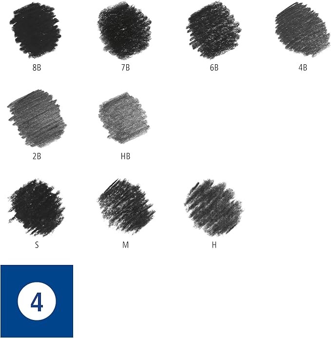 Staedtler Mars Lumograph Art Set | Drawing Kit with Charcoal and Graphite Drawing Pencils, Blending Stump, Kneadable Eraser and Dual Hole Sharpener 61 100C