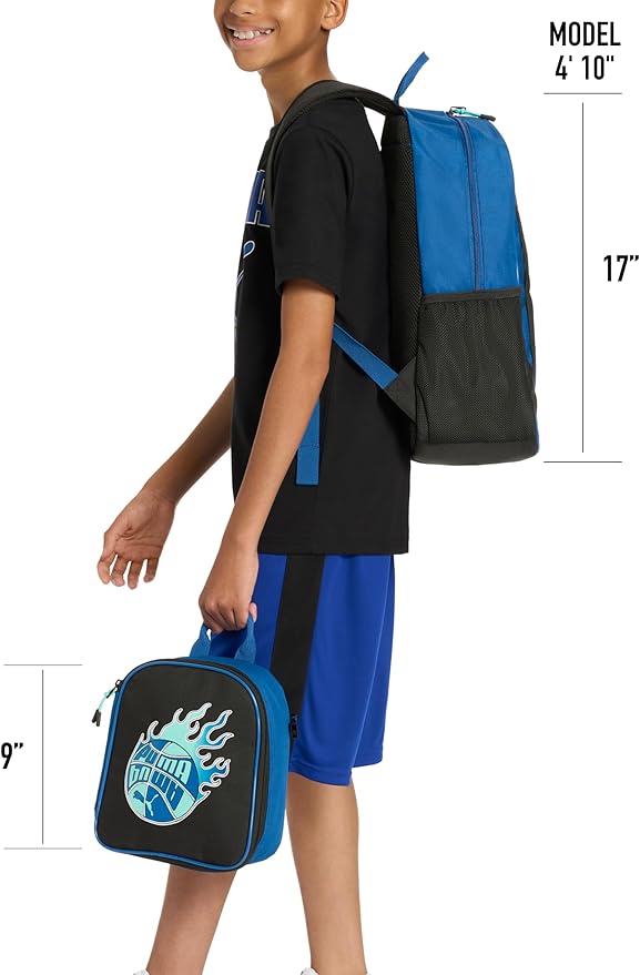 PUMA Unisex Kid's Colony Lunch Kit & Backpack Combo, High Risk Red/Black, Medium