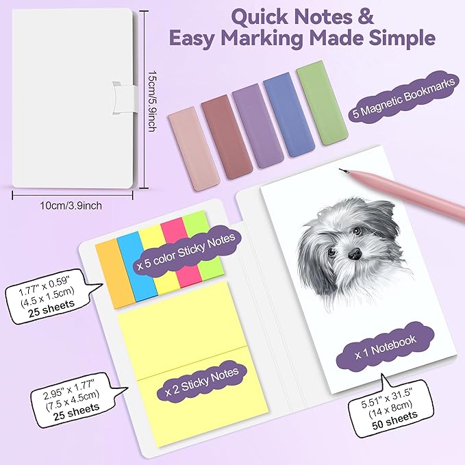 61 PCS Aesthetic School Supplies with Cute Pen Case, Pastel No Bleed Highlighters, Gel & Erasable Pens, Mechanical Pencils, Refills, Complete Essentials Stationery Kit for Students (Purple)