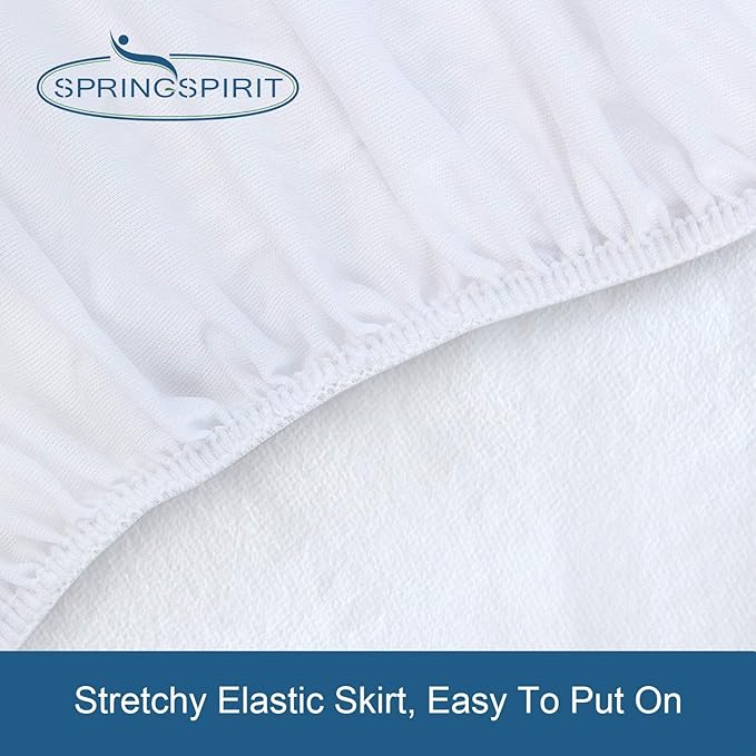 King Size Mattress Cover Protector 100% Waterproof Noiseless Mattress Topper Pad Bed Sheets Fitted up to 18'' Breathable Terry Ultra Soft & Skin-Friendly Mattress Protector King Machine Wash
