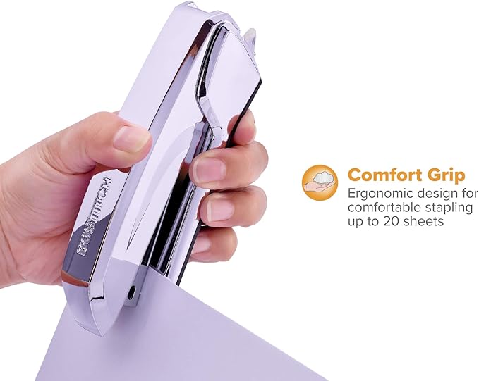 Bostitch Office Ascend 3 in 1 Stapler Integrated Remover & Staple Storage, 42 Staples Included, 2 Sheet Capacity, Lightweight, Blue