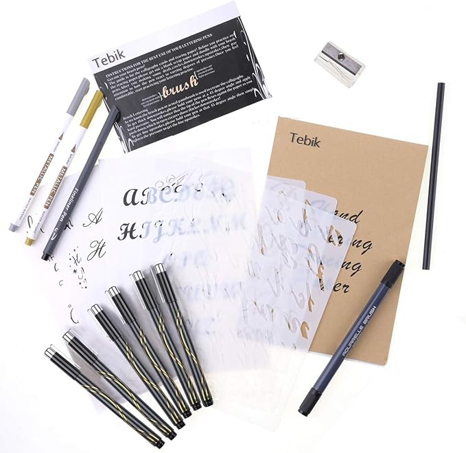 Calligraphy Pens Set, 22 Pack Hand Lettering Pens Kit, Calligraphy Markers with for Beginners Writing, Journaling, Signature, Art Drawing, Illustrations, Card Making, Design