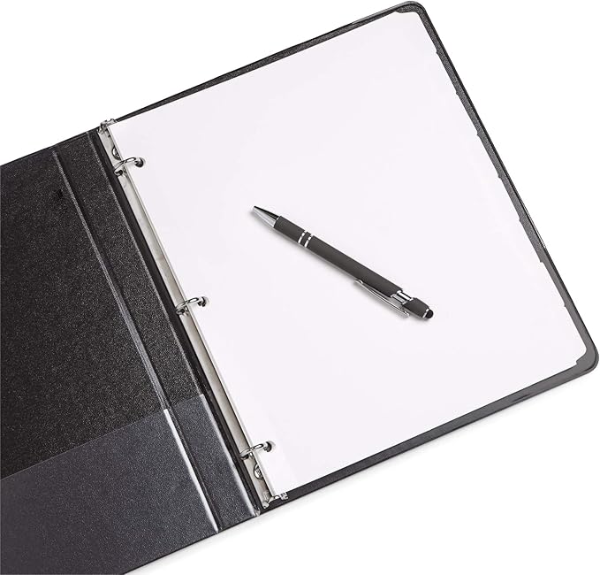 Blue Summit 3 Ring Binder Dividers with Tabs, Reinforced Edge, 1/8 Cut, Letter Size, 8 Tab Dividers for 3 Ring Binder Bulk, White, 12 Sets, 96 Pack