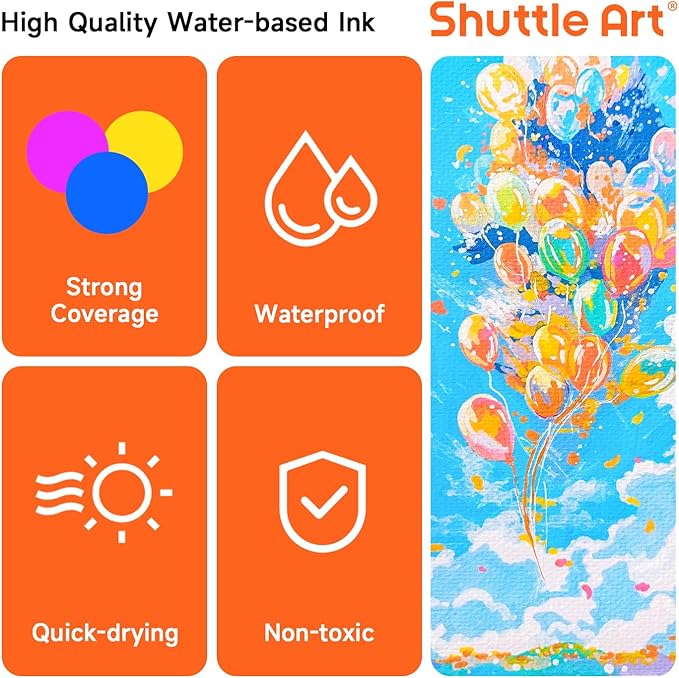 Shuttle Art 60 Colors Dual Tip Acrylic Paint Markers, Brush Tip and Fine Tip Acrylic Paint Pens for Rock, Ceramic, Wood, Canvas, Plastic, Glass, Stone, Calligraphy, Card Making, Crafts & Nail Art