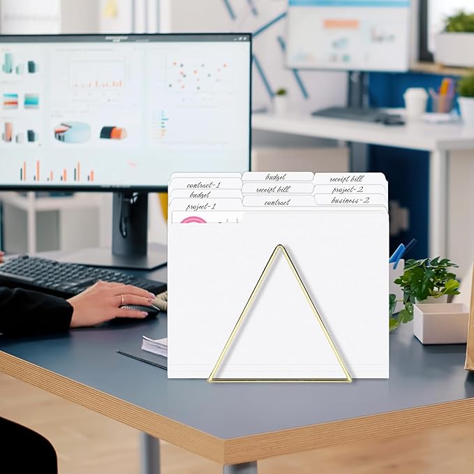 SUNEE File Folders, 18 Pack Manilla Folders 8.5 x 11, 1/3 Cut Tab for Easy Labeling and Organization, Durable Standard Paper for Home, Office, School Filing, White