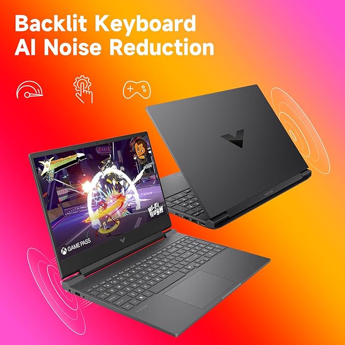 HP Victus RTX 4050 AI Gaming Laptop with Copilot, 15.6 FHD 144Hz, AMD Ryzen 7 7445HS(Beats Intel i7-13700), NVIDIA RTX 4050, 64GB DDR5 RAM, 1TB SSD, Backlit KB, Bundle with PCO Laptop Cooler