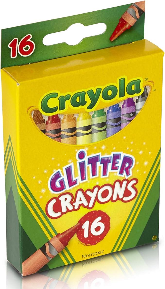 Crayola 16CT Multicolored Glitter Crayons