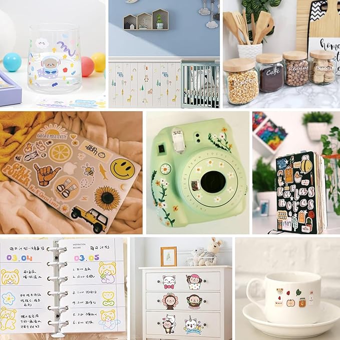 HTVRONT Printable Vinyl Sticker Paper - 30 Sheets Waterproof Matte Sticker Paper for Inkjet Printer & Laser Printer, Dries Quickly & Tear Resistant 8.5"x11"