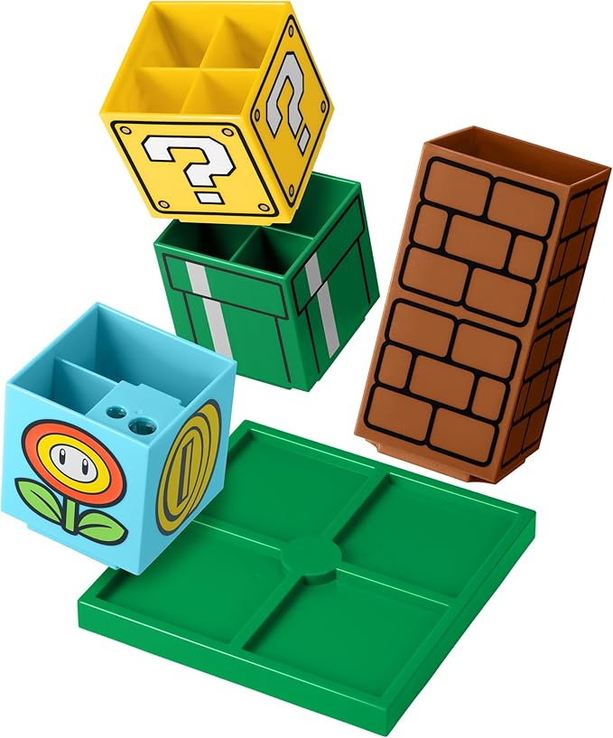 Paladone Super Mario Desktop Organizer - Modular Stationery Holder for Pen and Pencil Storage