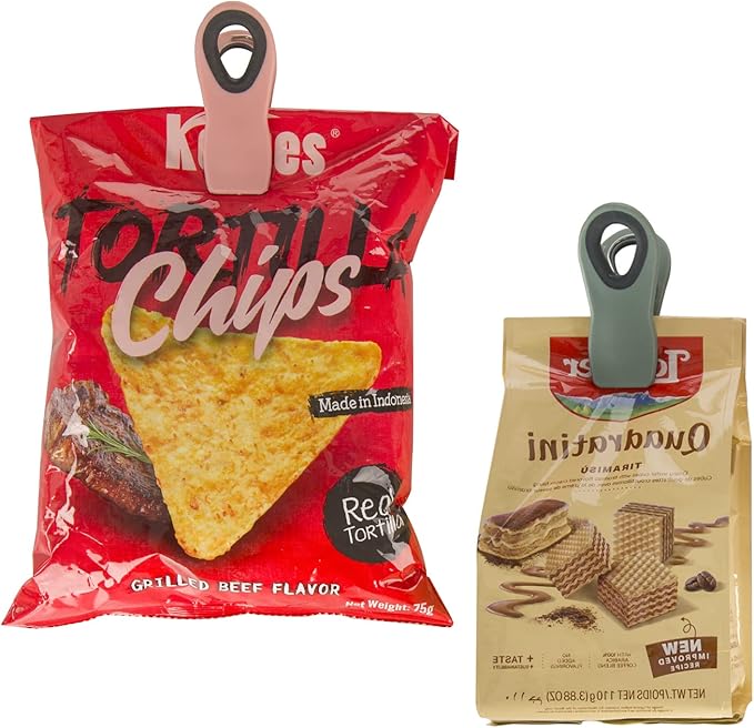Chip Clips Bread Clips Bag Clips Magnetic Clips Chip Clip Chip Clips Bag Clips Food Clips Clips for Food Packages Chip Bag Clip (10pcs Pink)
