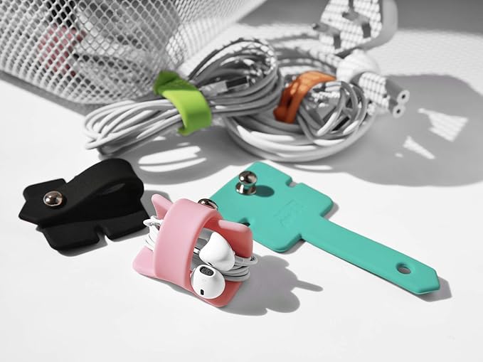 Cord Organizer Earbuds Holder Earphone Wrap Earphones Organizer Headset Headphone Earphone Wrap Winder Cord Manager Cable Winder Set of 2