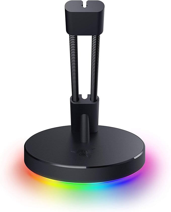 Razer Gaming Mouse Bungee V3 Chroma: Drag-Free Wired Mouse Support - for Esports-Level Performance - Weighted Base - Anti-Slip Feet - Classic Black