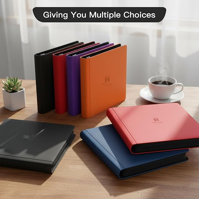 Premium Card Binder 12 Pocket for 720 Pockets Trading Card Binder, PU Zipper Card Collection Album, Book Holder for MTG, TCG, Game Cards, Sports Cards(Red)