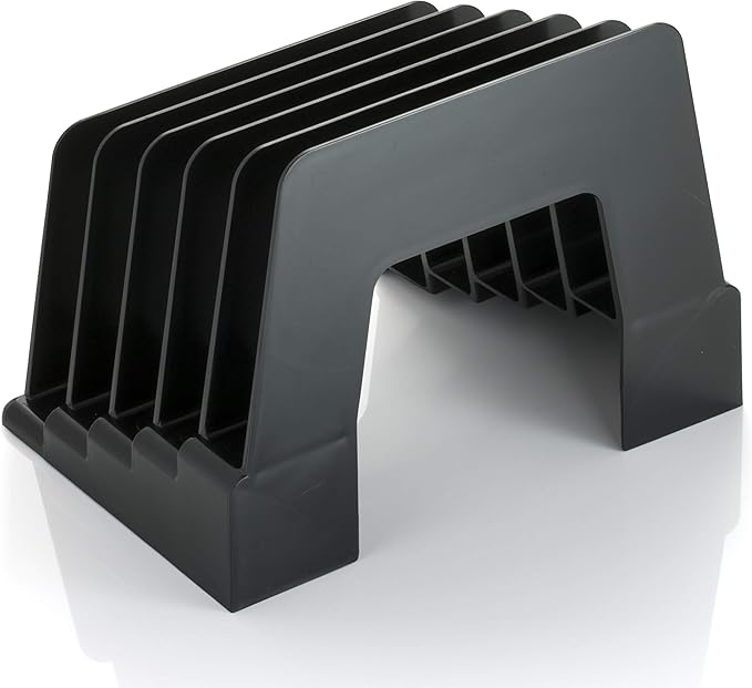 Officemate Recycled Incline Mail Sorter, 5 Sections, Envelopes, 8 X 5.5 X 6, Black