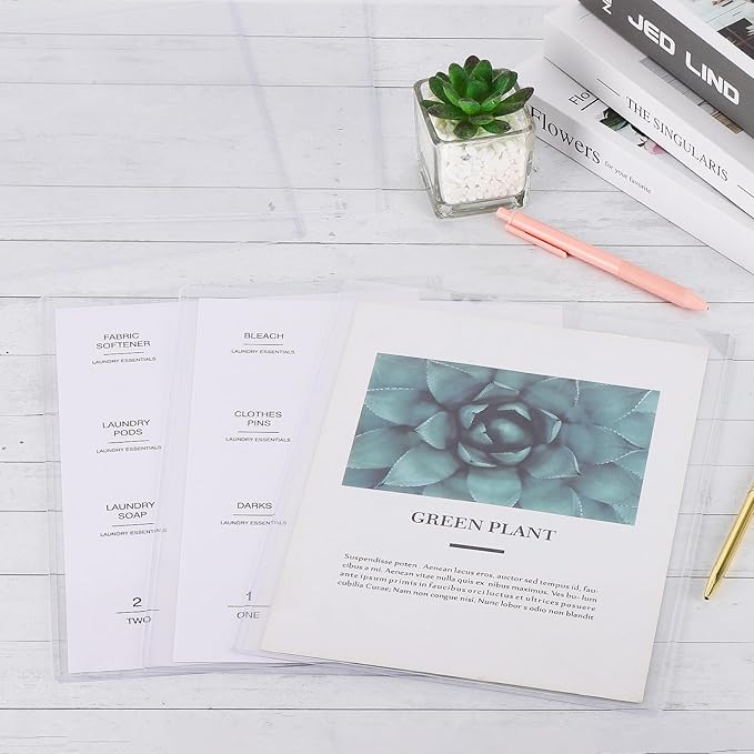 20 Pcs Rigid Print Protectors 8.5''x 11'' Waterproof Plastic Sheet Protectors for Prints Photos Postcard Poster(Clear)
