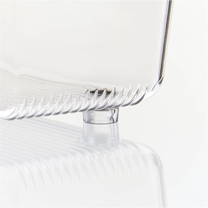InterDesign Linus Kitchen Drawer Organizer for Silverware, Spatulas, Gadgets - 9" x 9" x 2", Clear