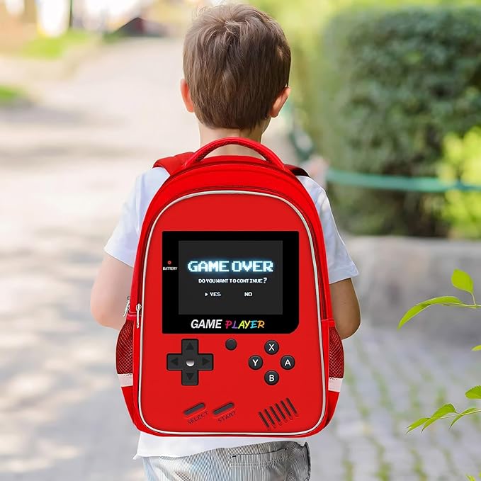 School Backpack For Boys - Gamer Boys Backpack For Kids Children Teens Elementary Middle School - Ages 6-18,17″