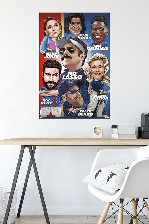 Ted Lasso - Character Grid Wall Poster, 34L" x 22.4W", Premium Unframed Version