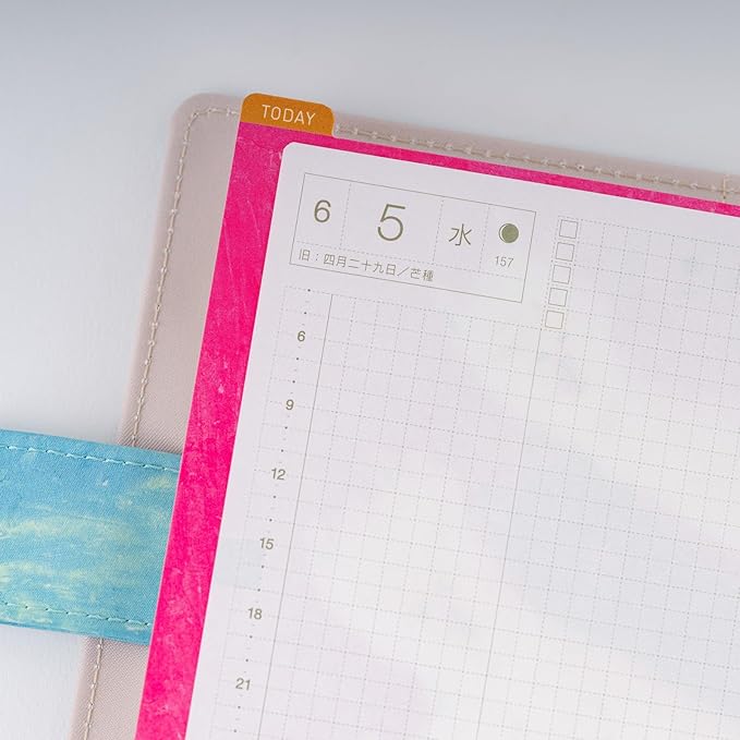 Hobonichi Techo Planner Accessories Keiko Shibata: Pencil Board for A5 Size (Swaying tulips)