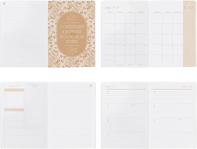 A5 Softbound LifePlanner (January 2026 - December 2026) - Forest Green, horizontal layout