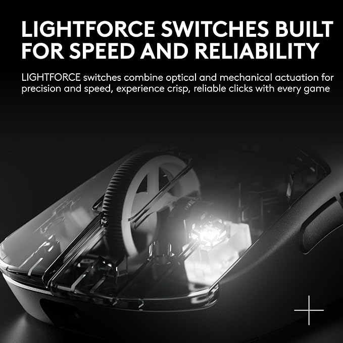 Logitech G PRO X Superlight 2c Wireless Gaming Mouse, 51 g pro-Grade Compact Mouse with 5 programmable Buttons, USB-C Charging, 44K DPI Sensor, up to 8 kHz Polling for PC/Mac - White