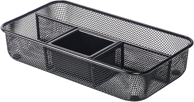 Office Depot Brenton Studio™ Metro Mesh Small Drawer Organizer, Black