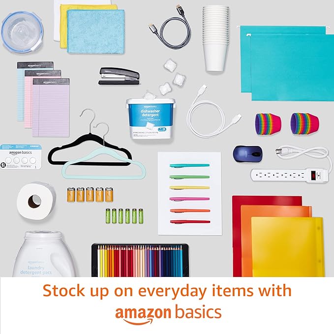 Amazon Basics Multipurpose Copy Printer Paper, 8.5 x 11 Inches, 20 lb Weight, 96 Bright White, 500 Sheets (1 Ream)