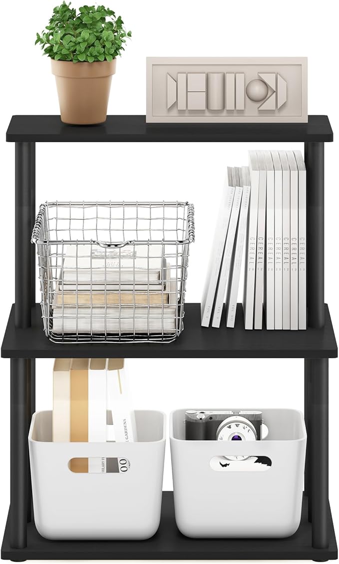 Furinno Turn-N-Tube 3-Tier Toolless Multipurpose Printer Stand Display Storage Shelf