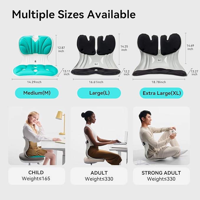BKT Seat Cushion Chair Ergonomic Office Chair Cushions Lumbar Support for Seat Pillow Ideal for Students Office Workers Nursing Mothers Long Sitting Outdoor Fishing Floor
